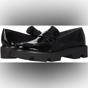 Franco Sarto Ream Black Patent Leather Loafers, NWOT